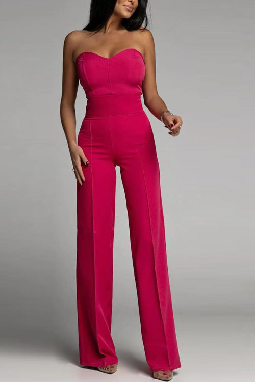Elegant Strapless Jumpsuit