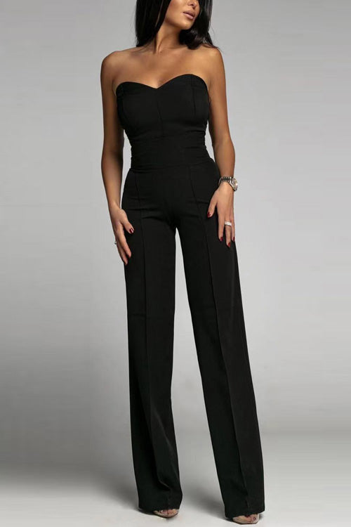 Elegant Strapless Jumpsuit