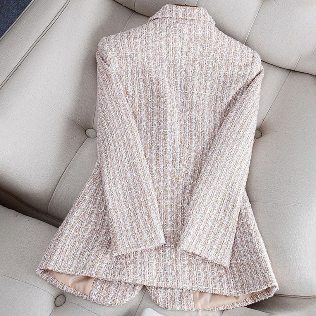 Geruite en getailleerde blazer