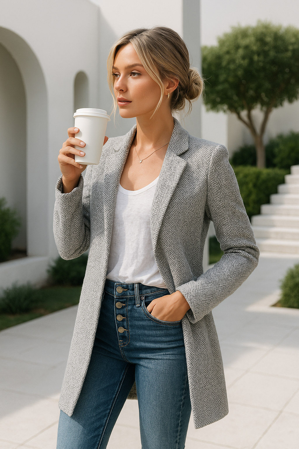 Blazer met open voorkant