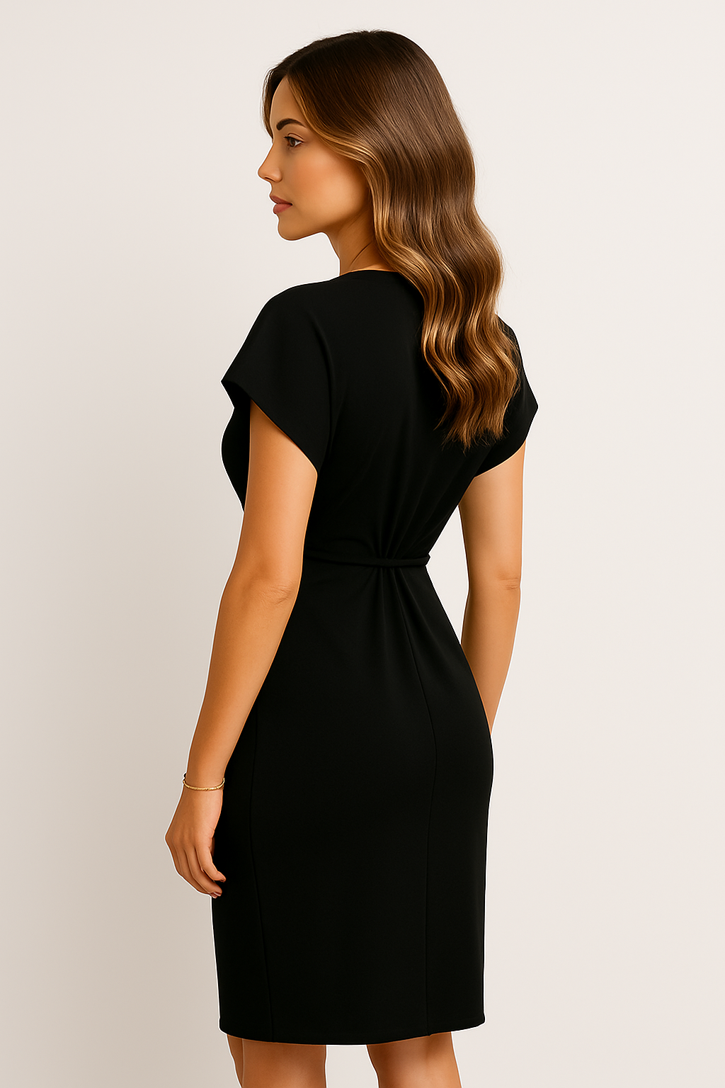 Midi overslagjurk dames