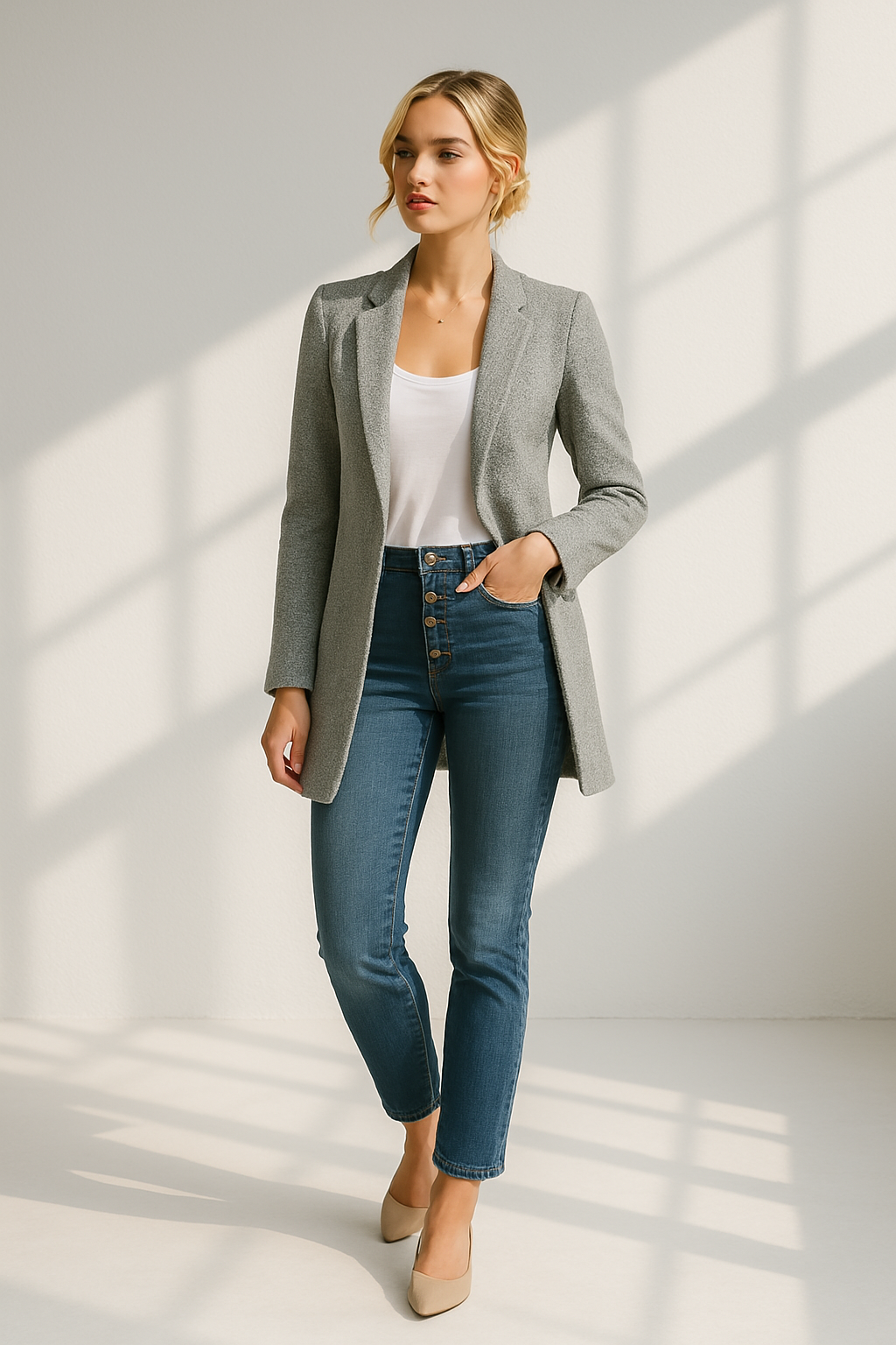 Blazer met open voorkant