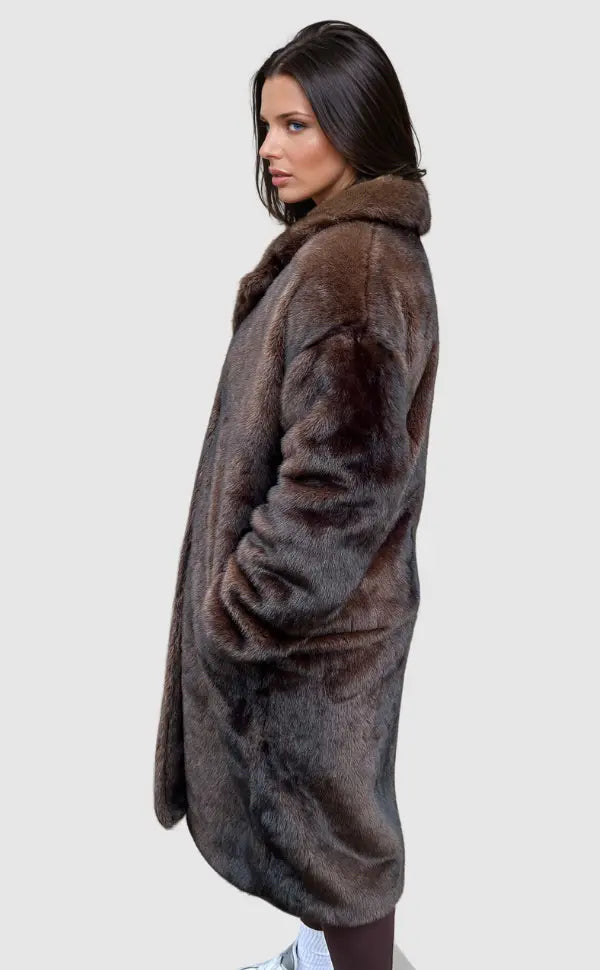 Lange Teddy Jas Met Kraag