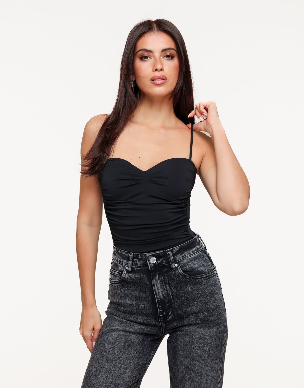 Zwarte Basic Aangesloten Body