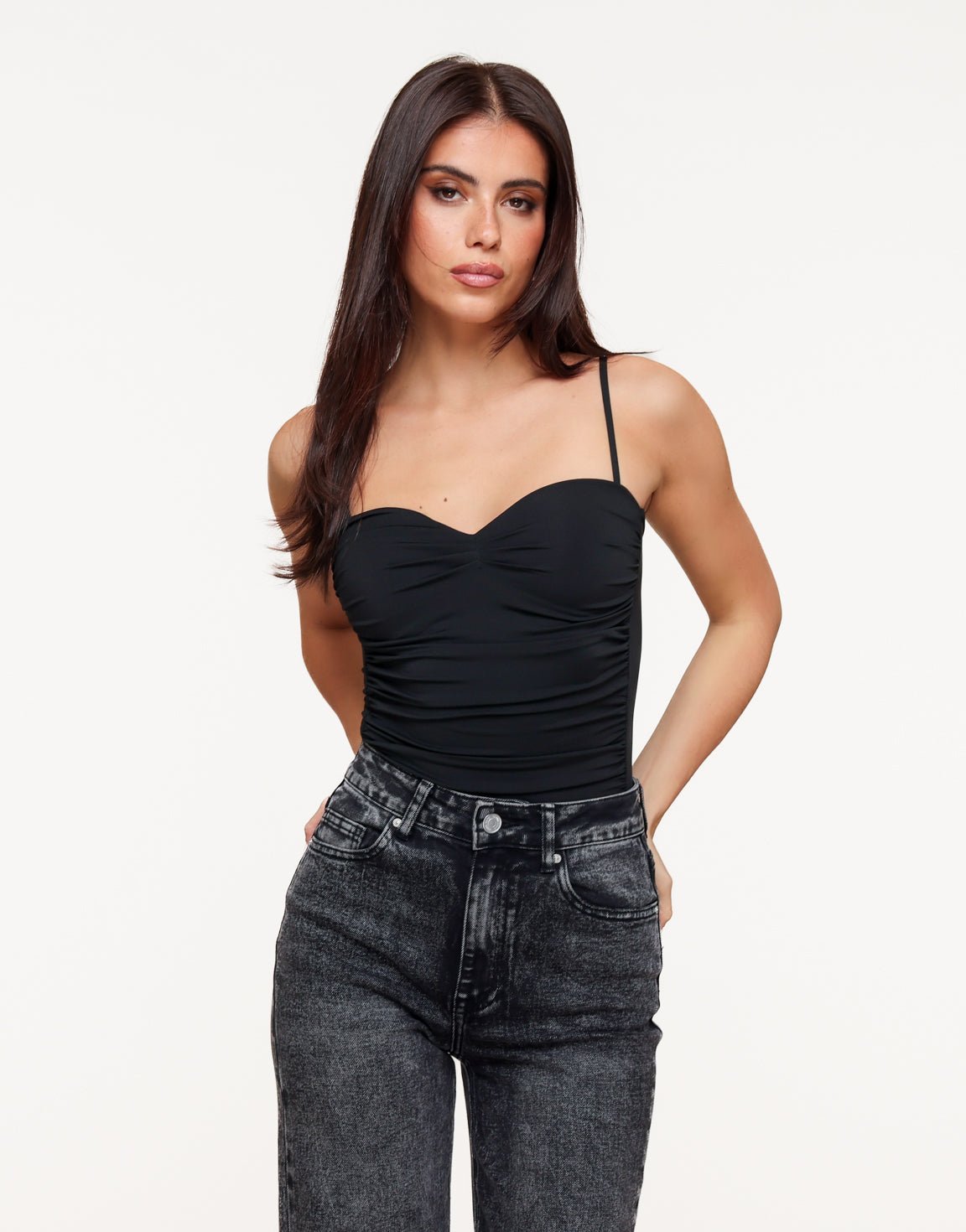 Zwarte Basic Aangesloten Body